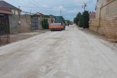 Buzovnada bu küçədə təmir işlərinə başlanılıb