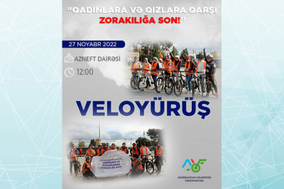Bakıda “Qadınlara və qızlara qarşı zorakılığa son!” şüarı ilə veloyürüş keçirilib