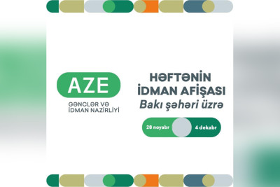 Gənclər və İdman Nazirliyi həftənin idman afişasını yayıb