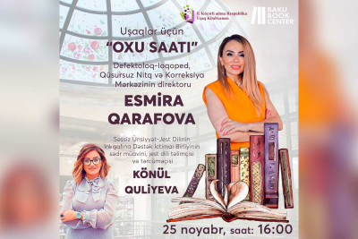 Bakı Kitab Mərkəzində loqoped tərəfindən “Oxu saatı” keçiriləcək