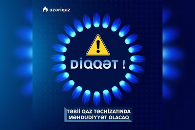 Bakının 2 rayonunda qaz olmayacaq