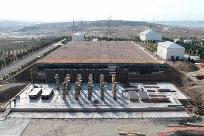 Balaxanı qəsəbəsində yeni su anbarı inşa edilir