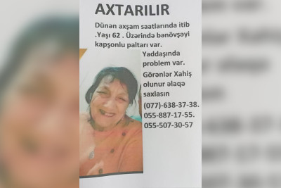 Bakıda 62 yaşlı qadın itkin düşüb