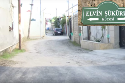 Şəhidin adını daşıyan küçədə təmir işləri natamam qalıb