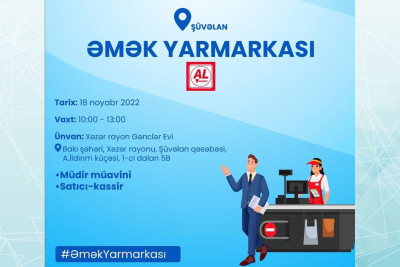 Xəzər rayon Gənclər Evində əmək yarmarkası keçiriləcək