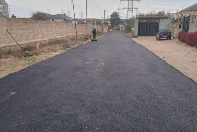 Şüvəlan qəsəbəsində yollar asfaltlanır