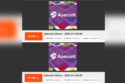 Bakıda 40.000 AZN-ə telefon nömrələri satışa qoyulub