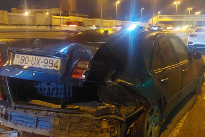 Ziya Bünyadov prospektində daha bir zəncirvari qəza: 5 avtomobil toqquşub