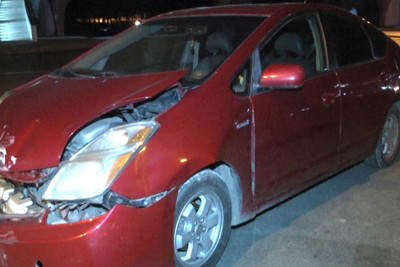 Ukrayna dairəsində iki avtomobil toqquşub