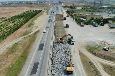 Bakı-Quba yolunun bir hissəsinin inşası başa çatır