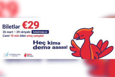 “Buta” 29 avroya 10 min biletin satışına başladığını elan edir
