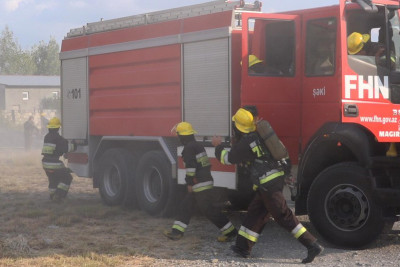 Dövlət Sərhəd Xidmətinin akademiyasında yanğın başlayıb - Yenilənib