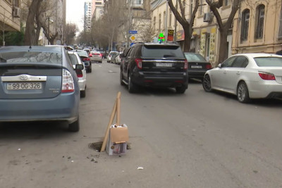 Bakıda “Azəriqaz”ın açıq lükü sürücülər üçün təhlükə yaradır