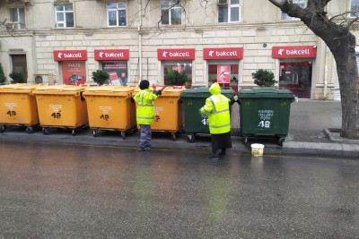 Nəsimi rayonunda təmizlik işləri aparılıb