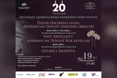 Bakı Filarmoniyasında 20 yanvar faciəsinə həsr olunmuş konsert baş tutacaq