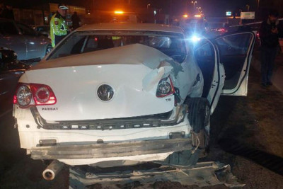 Ziya Bünyadov prospektində 3 avtomobil qəzaya düşüb