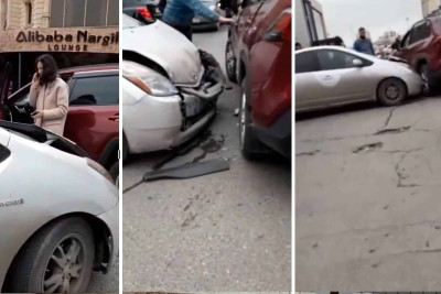 Bakıda “Prius” və “RAV-4” toqquşublar