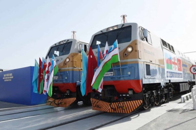 Bakı-Tbilisi-Qars dəmir yolu xətti ilə yükdaşımaların həcmi 1 milyon tonu ötüb