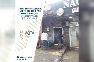 Yasamal rayonunda ət satışı mağazası cərimələnib