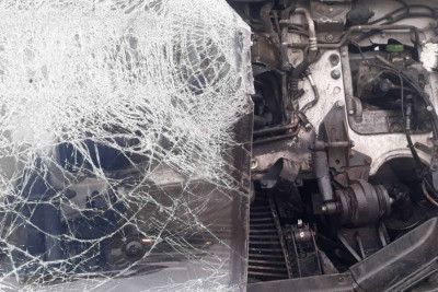 Bakıda maşınını yanacaqla təmin etmək istəyən sürücünü avtomobil vurub
