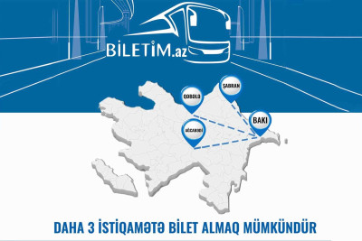 Bölgələrə gedən sərnişinlər daha 3 istiqamət üzrə biletləri onlayn ala biləcəklər