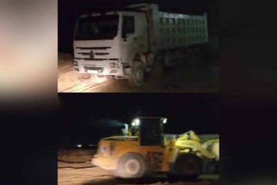 Türkan qəsəbəsində qanunsuz qum daşımalarının qarşısı alınıb