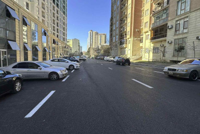 Nərimanov rayonunda yollar asfaltlanır