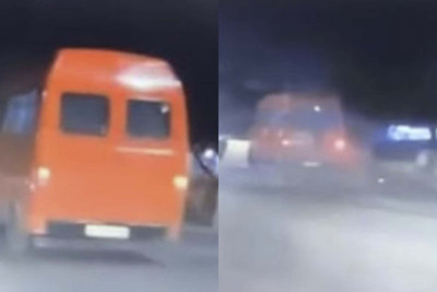 Mərdəkanda mikroavtobus minik avtomobili ilə toqquşub