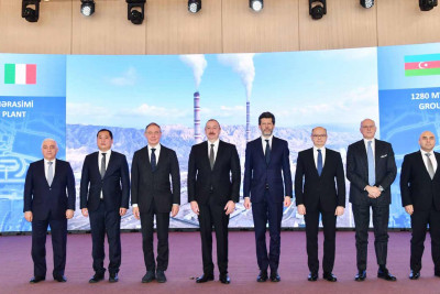 İlham Əliyev müstəqillik dövrünün ən böyük istilik elektrik stansiyasının təməlqoyma mərasimində iştirak edib