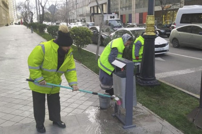 Nəsimi rayonunda abadlaşdırma işləri görülür