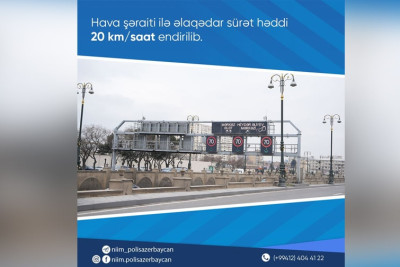 Bakının magistral yollarında sürət həddində dəyişiklik olub