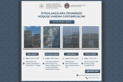 Bakıda istehlakçılara ödənişsiz hüquqi yardım göstəriləcək