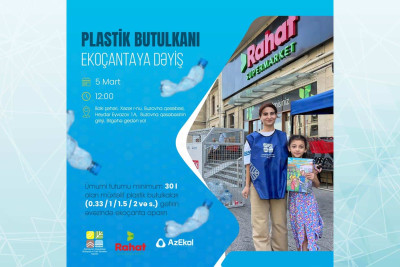 Buzovna qəsəbəsində plastik butulkaları ekoçantaya dəyişmək mümkün olacaq