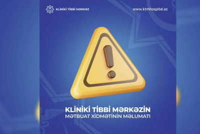 Kliniki Tibbi Mərkəzə 739 nəfər zəhərlənməyə görə müraciət edib