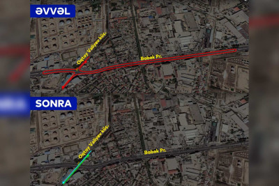 Babək prospektində hərəkətdə dəyişikliklər edilib