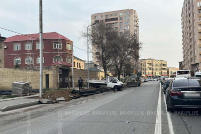 Səbail rayonunda elektrik naqilləri yenilənir