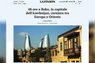 İtaliyanın tanınmış jurnalı Bakı haqqında məqalə yazıb