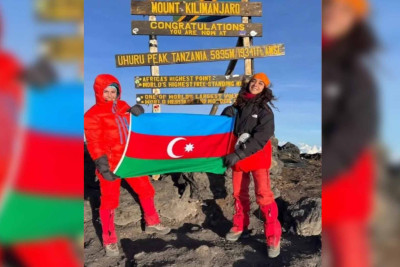 Azərbaycan dağçı qadınlar Afrikanın ən yüksək zirvəsini fəth ediblər