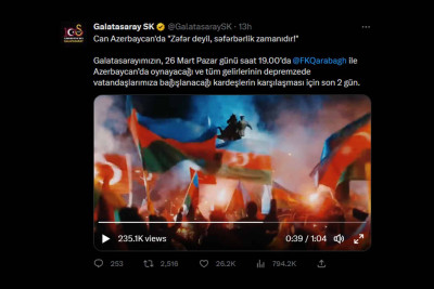 “Qalatasaray”dan Bakıda keçiriləcək oyunla bağlı paylaşım