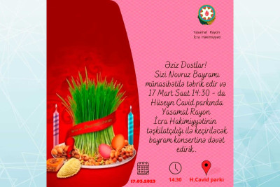 Hüseyn Cavid parkında Novruz bayramı münasibətilə konsert baş tutacaq