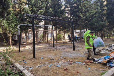 Nəsimi rayonunun daha bir ünvanında təmir işləri aparılır