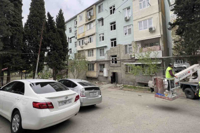 Cavadxan küçəsində abadlıq işləri aparılır