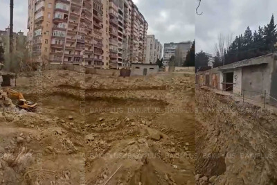 Bakıda qarajın qarşısını qazıblar: sakinlər öz mülklərinin içərisinə belə girə bilmirlər