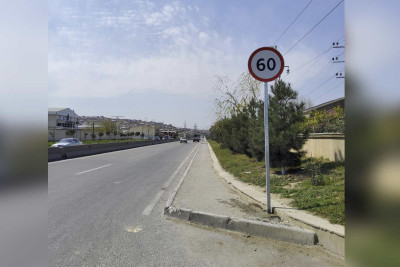 Bakıda daha bir yolda sürət həddi endirilib
