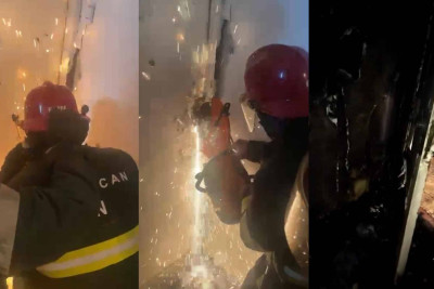 Xətai rayonunda doqquzmərtəbəli binada yanğın baş verib