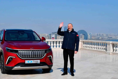 “Togg” elektromobili Bakıya gətirilib
