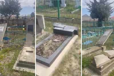 Bakıda xristian qəbiristanlığı vandalizmə məruz qalıb - YENİLƏNİB