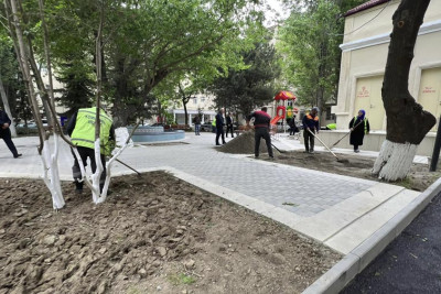 Nəsimi rayonunda daha bir küçə əsaslı təmir olunur