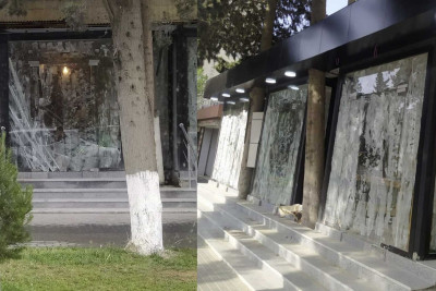 Xətaidə ağaclar tikinti ərazisinə salınıb: tikinti işləri dayandırılıb