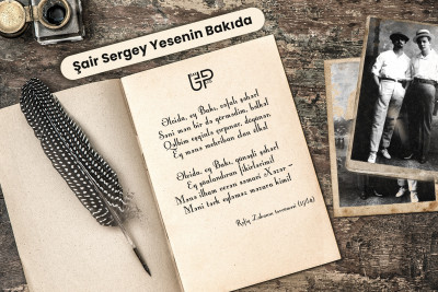 Şair Sergey Yesenin Bakıda